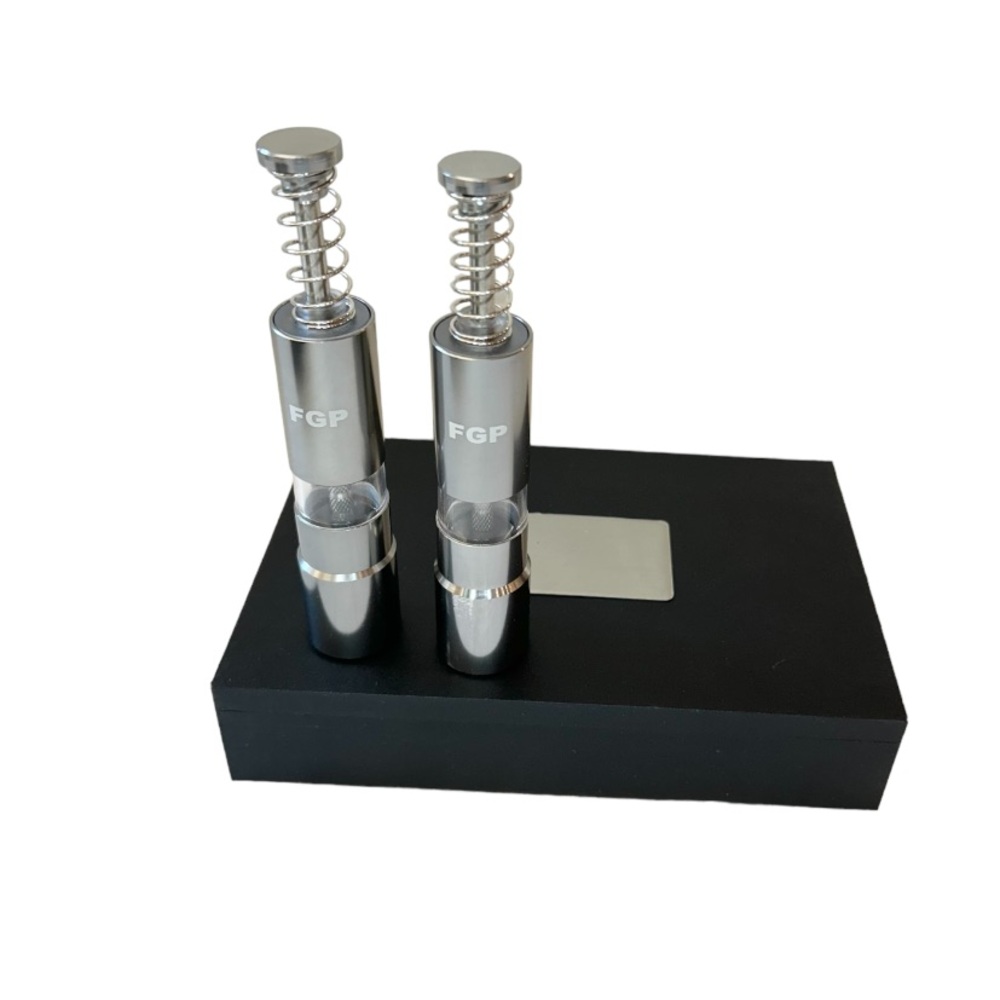 Mini Stainless Steel Salt & Pepper Mill Set